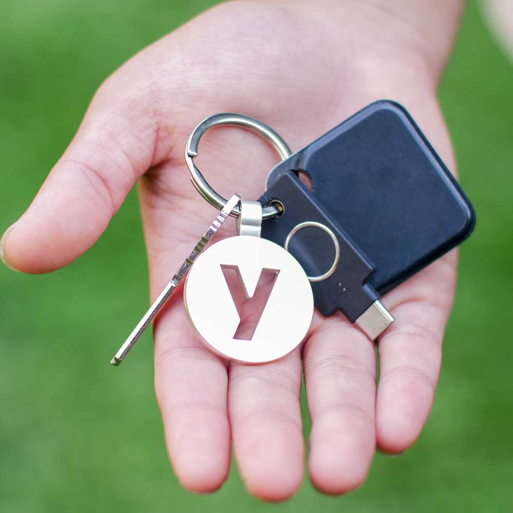YubiKey, key, and locator device not included.