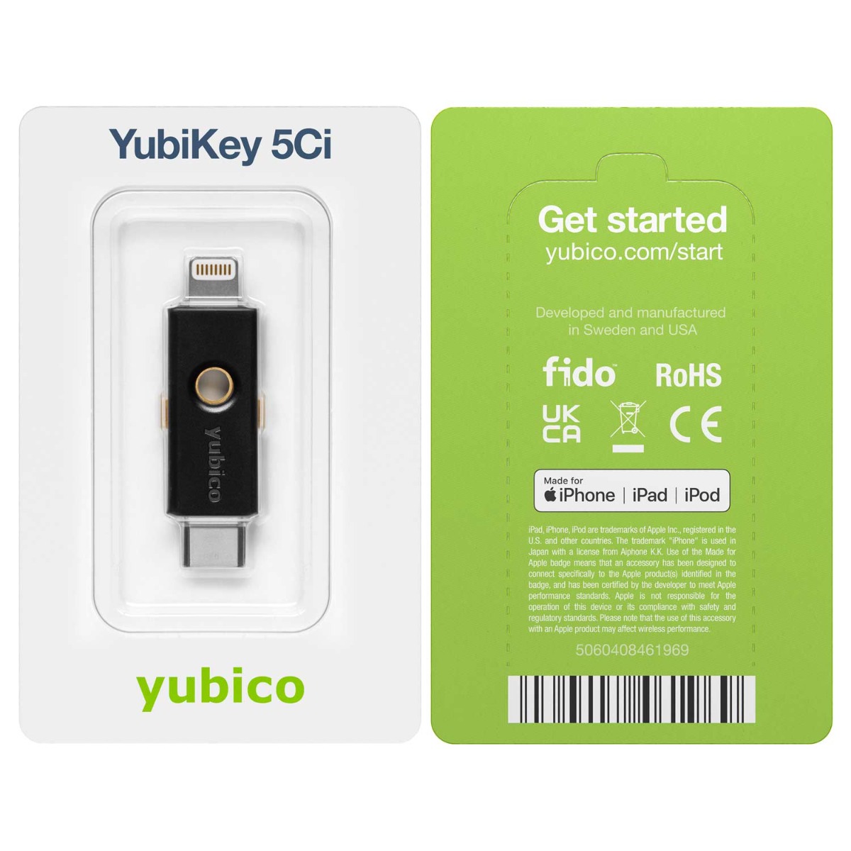 efterklang udsættelse Medic YubiKey 5Ci - 2 Pack | USB-C & Lightning Security Key | Yubico