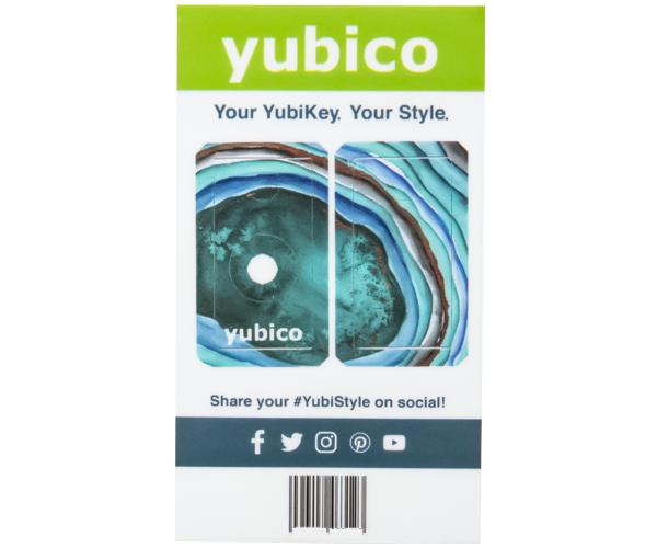 YubiStyle Cover - Geode Blue - A / C NFC