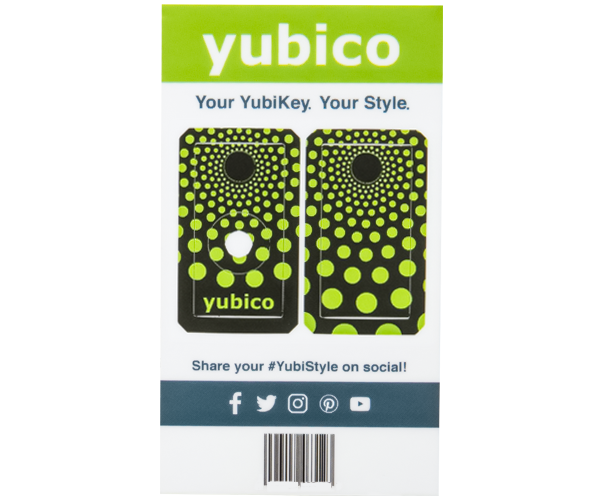 YubiStyle Cover - Polka Green - A / C NFC