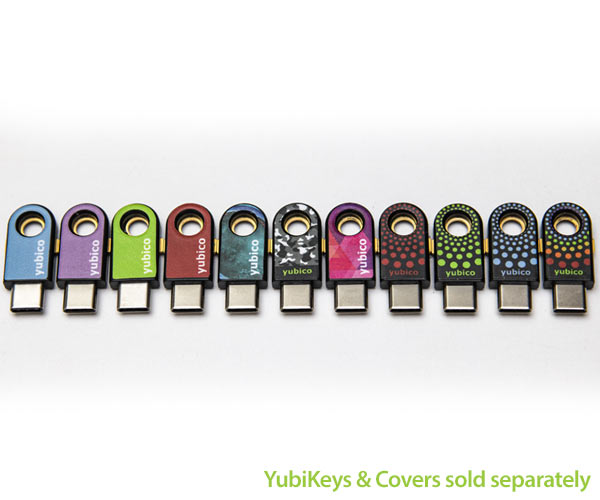 YubiStyle Cover - Polka Blue - C